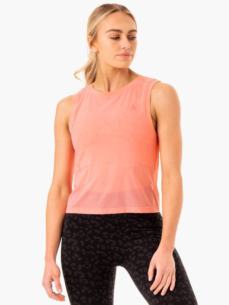 Ryderwear Women Tanks Ultra Mesh Women\'s Tanks Coral | CA1242VD