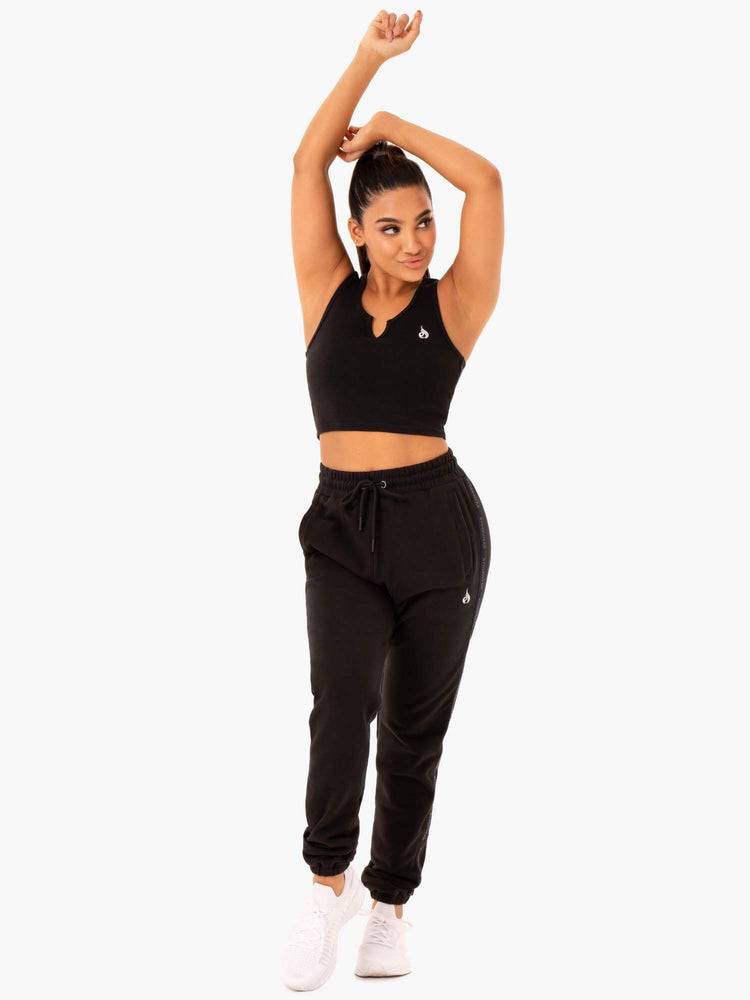 Ryderwear Women Track Pants Base High Waisted Women's Track Pants Black | CA1097IS