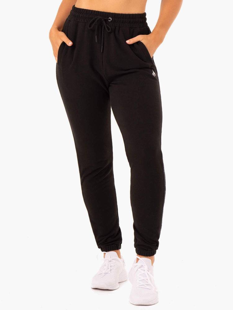 Ryderwear Women Track Pants Base High Waisted Women\'s Track Pants Black | CA1097IS