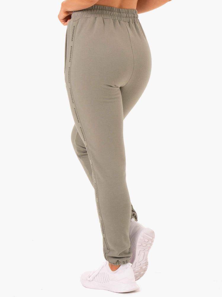 Ryderwear Women Track Pants Base High Waisted Women's Track Pants Khaki | CA1098OR