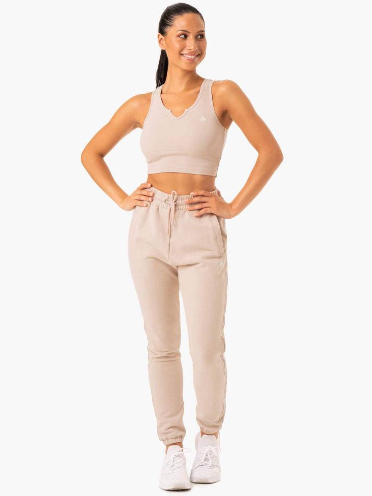 Ryderwear Women Track Pants Base High Waisted Women's Track Pants Mushroom | CA1099PQ