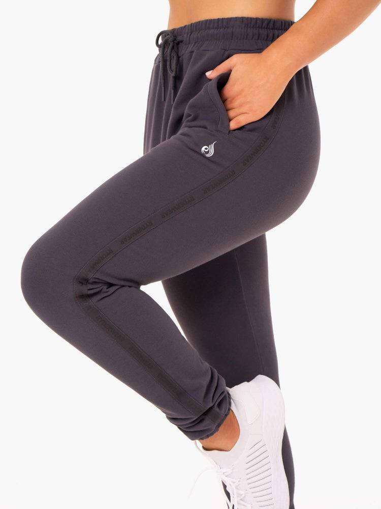 Ryderwear Women Track Pants Base High Waisted Women's Track Pants Charcoal | CA1100AP