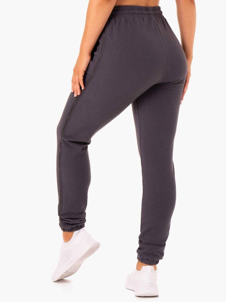 Ryderwear Women Track Pants Base High Waisted Women's Track Pants Charcoal | CA1100AP