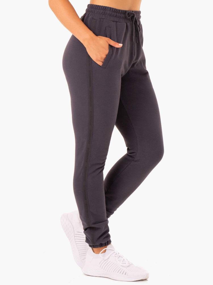 Ryderwear Women Track Pants Base High Waisted Women's Track Pants Charcoal | CA1100AP