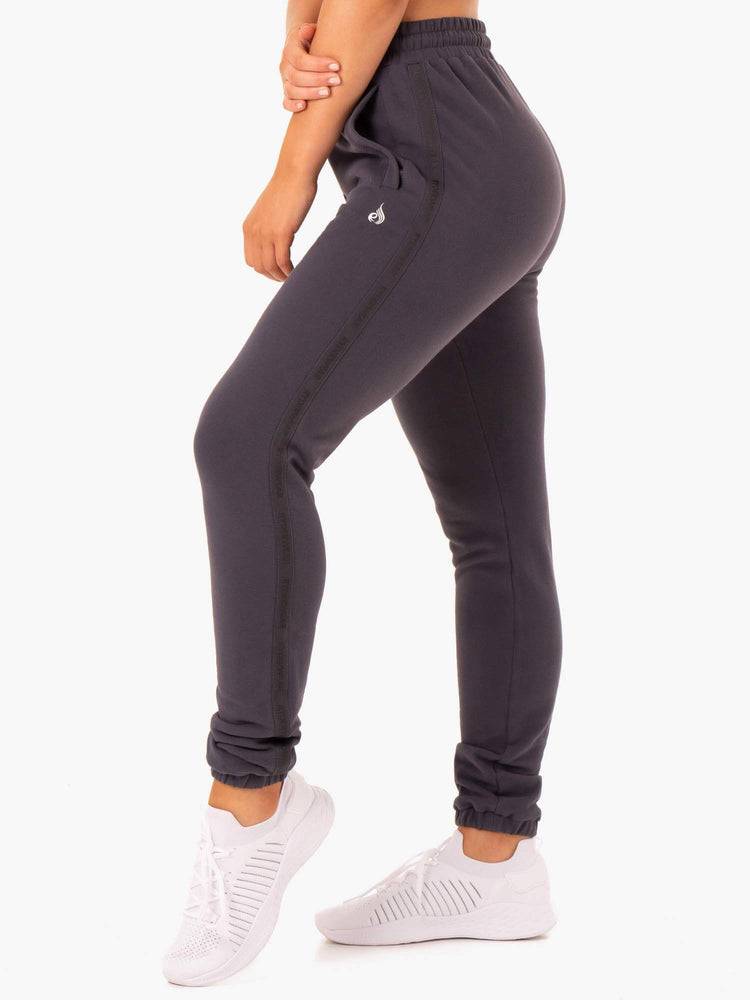 Ryderwear Women Track Pants Base High Waisted Women's Track Pants Charcoal | CA1100AP