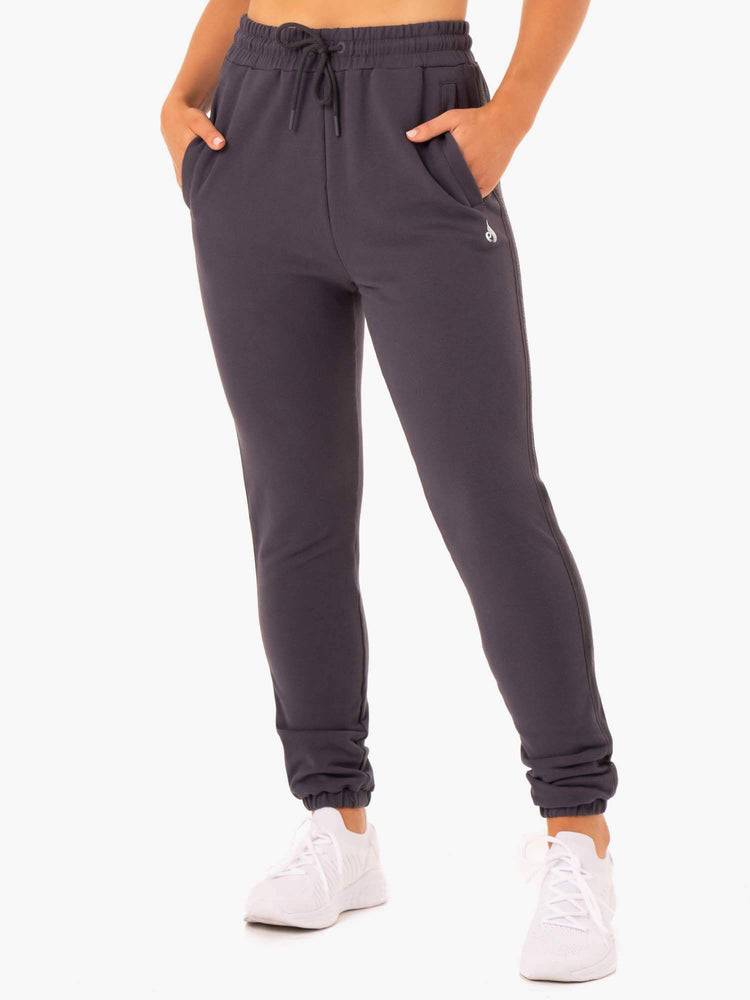 Ryderwear Women Track Pants Base High Waisted Women\'s Track Pants Charcoal | CA1100AP