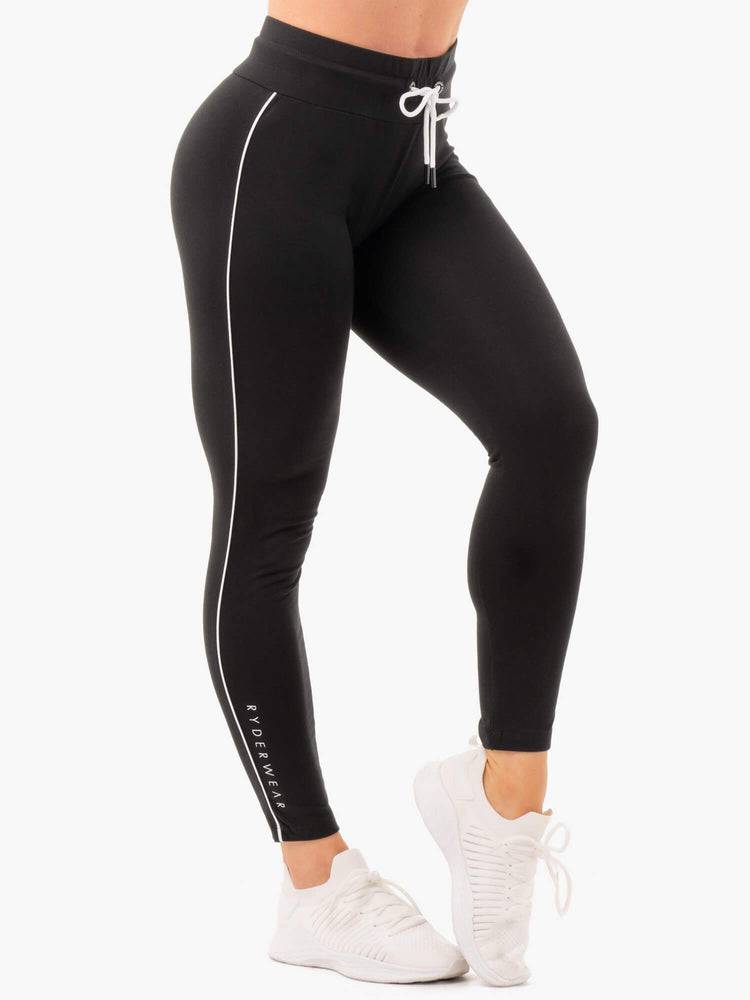 Ryderwear Women Track Pants High Waisted Leggings Women's Track Pants Black | CA1123IS