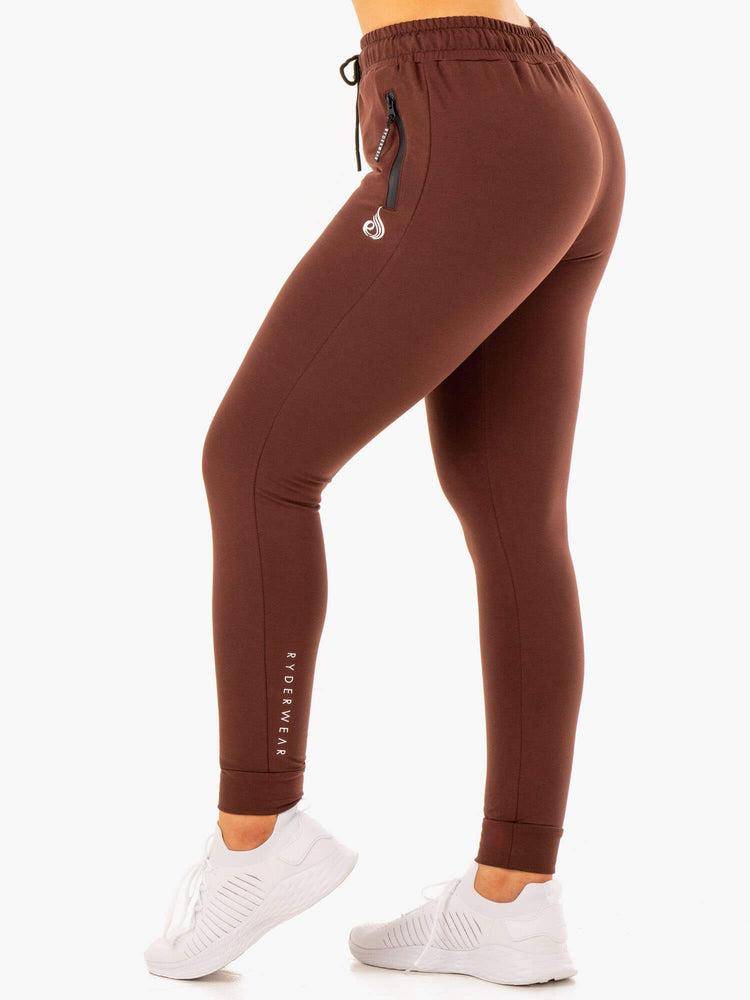 Ryderwear Women Track Pants Luxe Women's Track Pants Chocolate | CA1090QZ