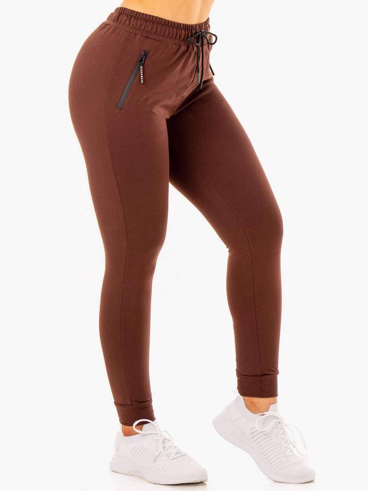 Ryderwear Women Track Pants Luxe Women's Track Pants Chocolate | CA1090QZ