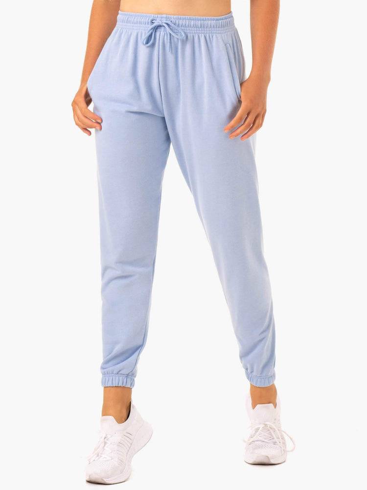 Ryderwear Women Track Pants Off-Duty Fleece Women\'s Track Pants Blue Marl | CA1103FM