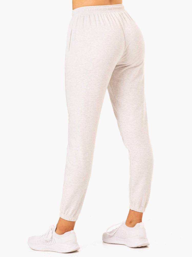 Ryderwear Women Track Pants Off-Duty Fleece Women's Track Pants Snow Grey Marl | CA1106JJ