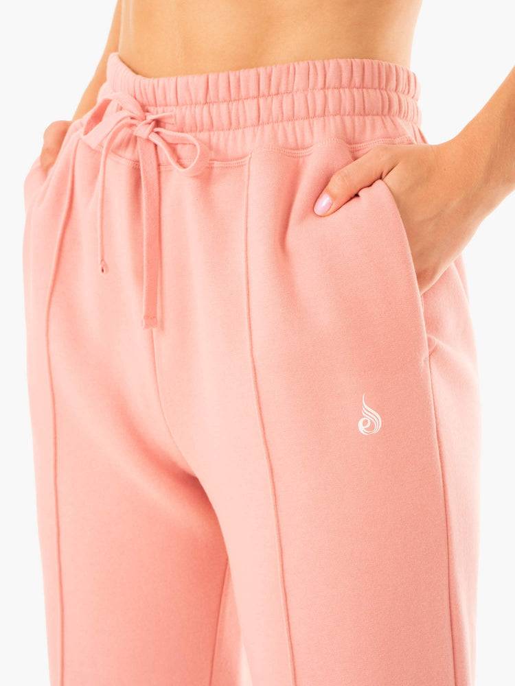 Ryderwear Women Track Pants Revival High Waisted Women's Track Pants Pink | CA1079HK