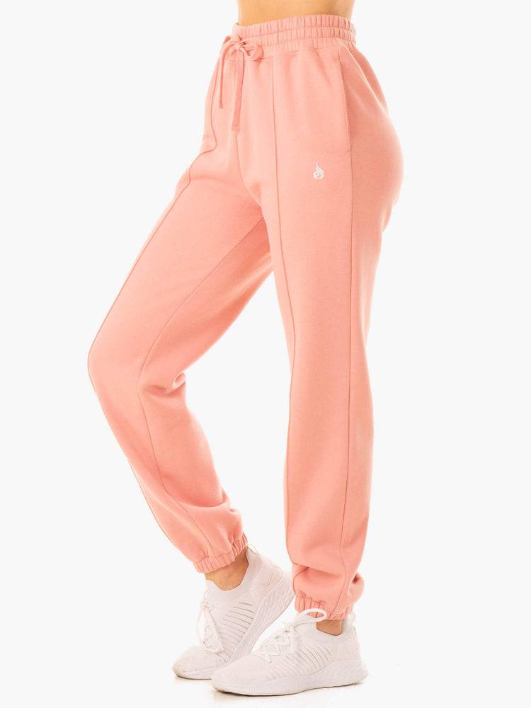 Ryderwear Women Track Pants Revival High Waisted Women's Track Pants Pink | CA1079HK