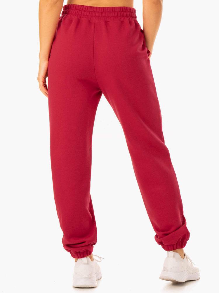 Ryderwear Women Track Pants Revival High Waisted Women's Track Pants Red | CA1080JJ