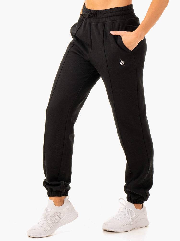 Ryderwear Women Track Pants Revival High Waisted Women's Track Pants Black | CA1082LH