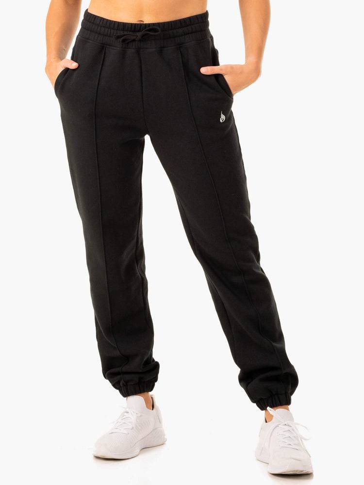 Ryderwear Women Track Pants Revival High Waisted Women\'s Track Pants Black | CA1082LH