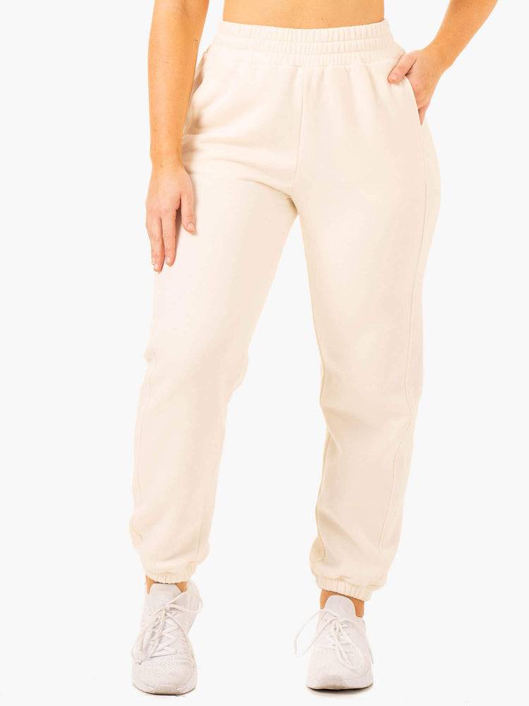 Ryderwear Women Track Pants Sideline Women\'s Track Pants Vanilla | CA1070UT