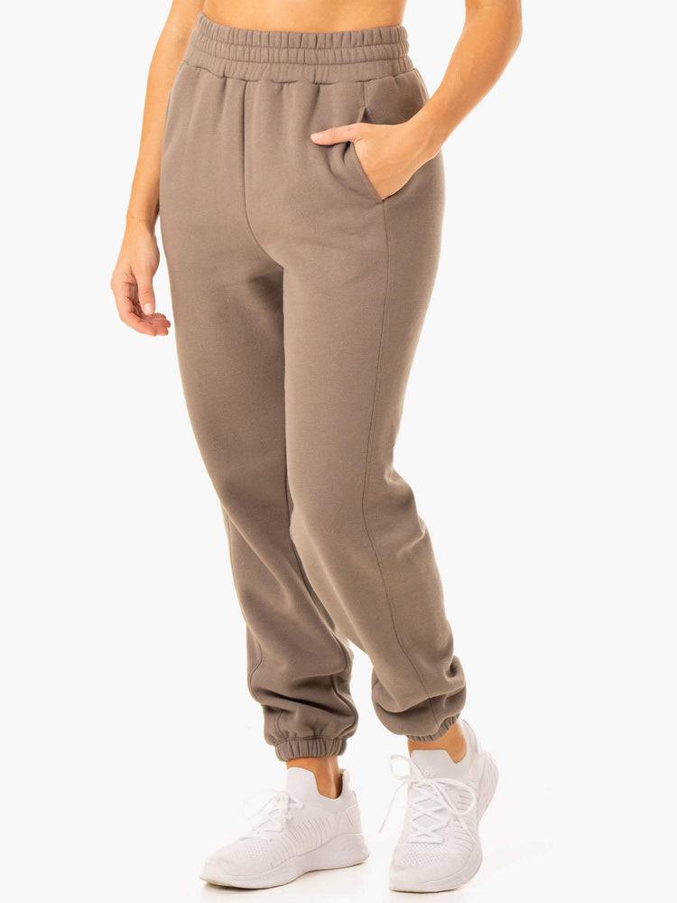 Ryderwear Women Track Pants Sideline Women's Track Pants Taupe | CA1075SO