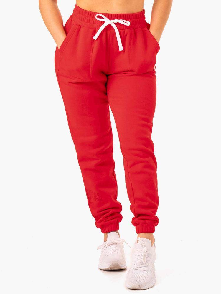 Ryderwear Women Track Pants Ultimate High Waisted Women's Track Pants Red | CA1094TV