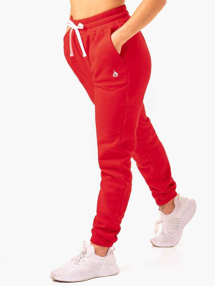 Ryderwear Women Track Pants Ultimate High Waisted Women\'s Track Pants Red | CA1094TV