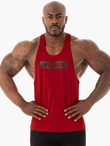 Ryderwear Men Gym Stringers Base Stringer T-Back Men's Gym Stringers Red | CA2649IS