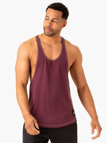 Ryderwear Men Gym Stringers Vital Stringer T-Back Men's Gym Stringers Plum | CA2609EX