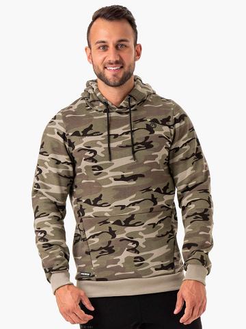 Ryderwear Men Hoodie Camo Tech Pullover Men's Hoodie Khaki Camo | CA2696FM