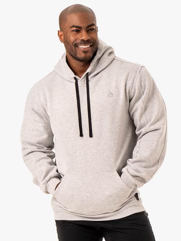 Ryderwear Men Hoodie Force Pullover Men's Hoodie Grey Marl | CA2688XF