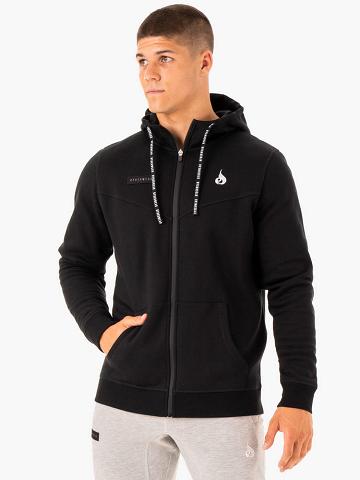 Ryderwear Men Hoodie Recharge Zip Up Men's Hoodie Black | CA2678TV