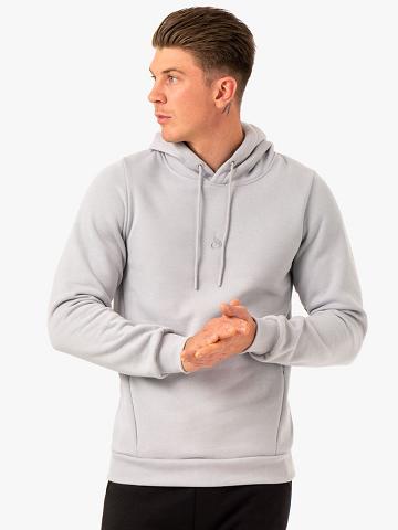 Ryderwear Men Hoodie Restore Pullover Men's Hoodie Snow Grey | CA2665KI