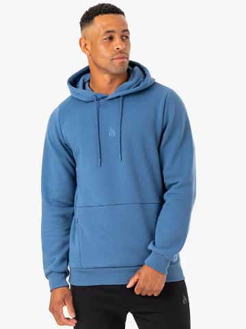 Ryderwear Men Hoodie Restore Pullover Men's Hoodie Blue | CA2668GL