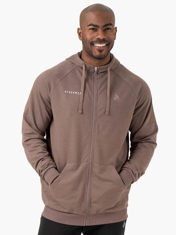 Ryderwear Men Jackets Pursuit Zip Up Hoodie Men's Jackets Taupe | CA2707EX