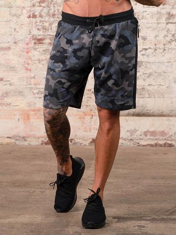 Ryderwear Men Shorts Camo Track Men's Shorts Black/Camo | CA2795RW