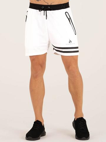 Ryderwear Men Shorts Evo Training Men's Shorts White | CA2787SO