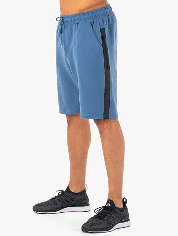 Ryderwear Men Shorts Restore Fleece Track Men's Shorts Blue | CA2739GL