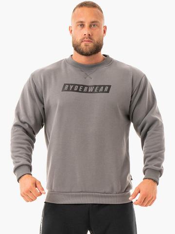 Ryderwear Men Sweaters Force Pullover Men's Sweaters Graphite | CA2832LH