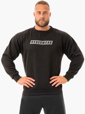 Ryderwear Men Sweaters Force Pullover Men's Sweaters Black | CA2834JJ