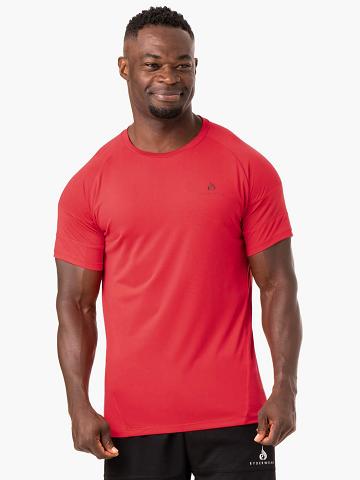 Ryderwear Men T Shirts Action Mesh Men's T Shirts Red | CA2964EX