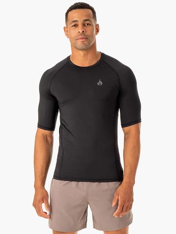 Ryderwear Men T Shirts Division Base Layer Men's T Shirts Black | CA2939WY