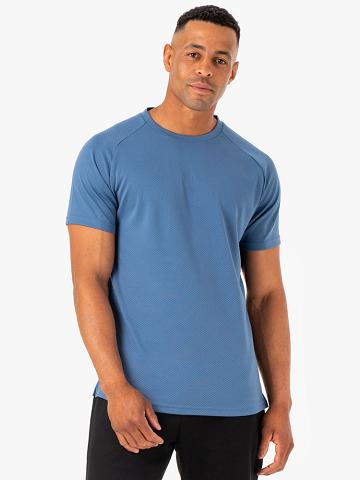 Ryderwear Men T Shirts Enhance Men's T Shirts Blue | CA2934UT