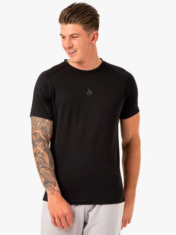 Ryderwear Men T Shirts Enhance Men's T Shirts Black | CA2935YU