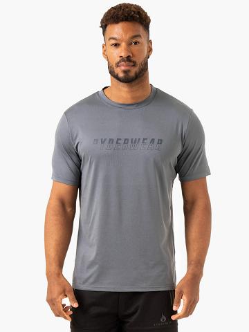 Ryderwear Men T Shirts Overdrive Men's T Shirts Steel Blue | CA2881GL