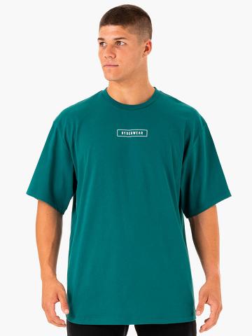 Ryderwear Men T Shirts Recharge Men's T Shirts Teal | CA2862IS