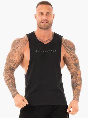 Ryderwear Men Tanks Active Cotton Baller Tank Men's Tanks Black | CA3092JJ