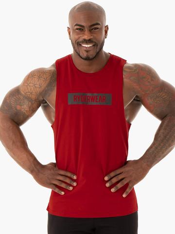 Ryderwear Men Tanks Base Baller Tank Men's Tanks Red | CA3084NB