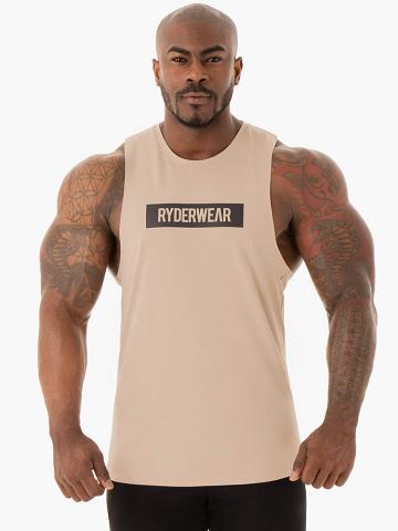 Ryderwear Men Tanks Base Baller Tank Men's Tanks Sand | CA3085BC