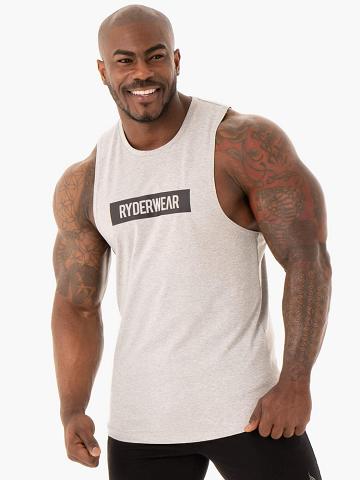 Ryderwear Men Tanks Base Baller Tank Men's Tanks Grey Marl | CA3087CE