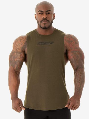 Ryderwear Men Tanks Core Baller Tank Men's Tanks Khaki | CA3072AP