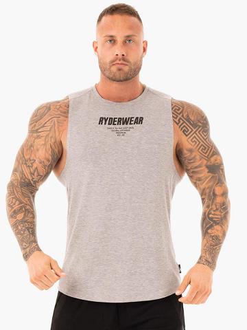 Ryderwear Men Tanks Core Baller Tank Men's Tanks Grey Marl | CA3073PQ