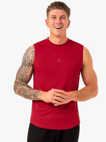 Ryderwear Men Tanks Enhance Muscle Tank Men's Tanks Burgundy | CA3060TV